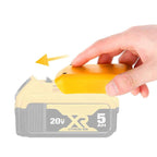 Power Connector DIY Battery Adapter Holder Dock for Dewalt 18V/20V Max Battery with yellow ABS plastic and 12 AWG wire