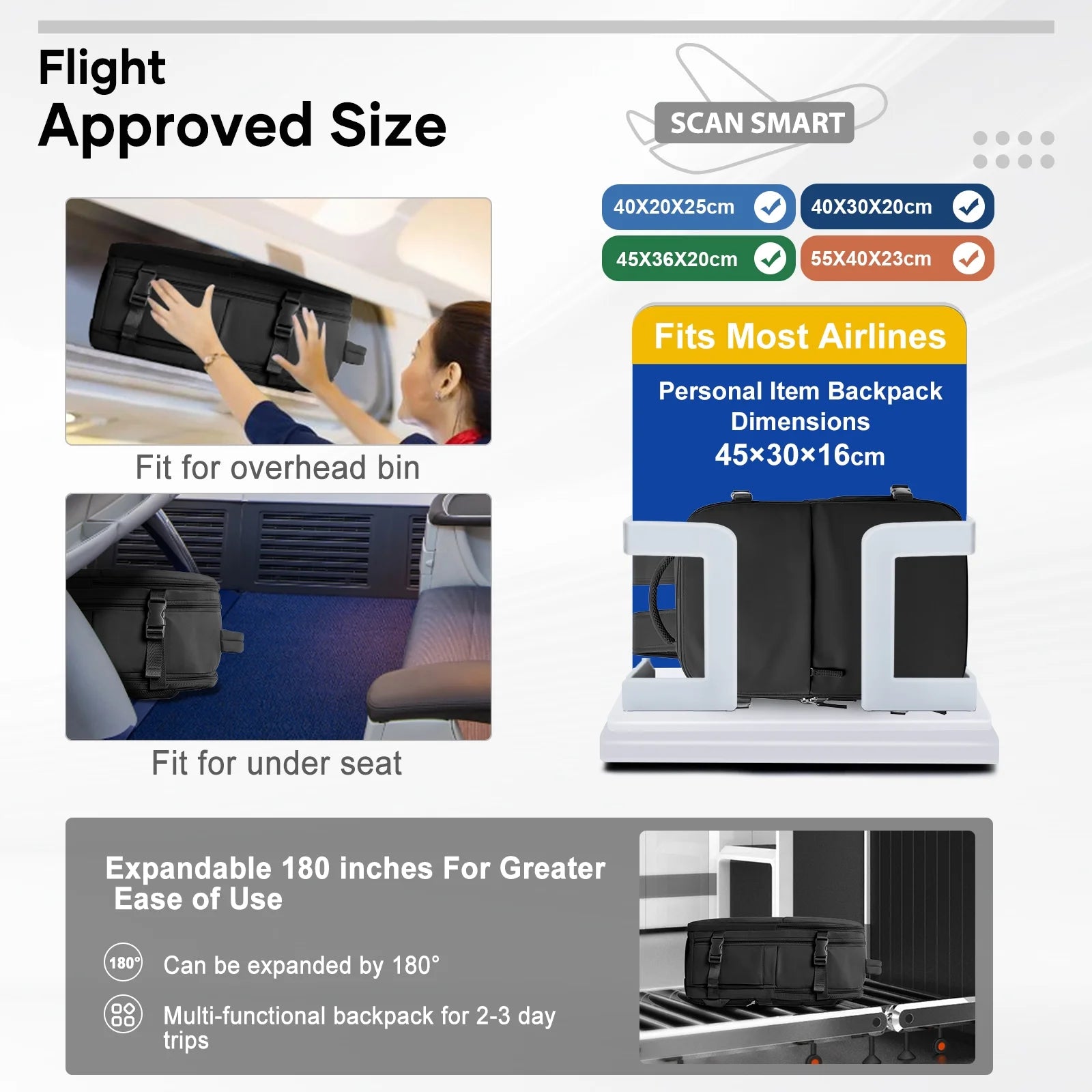 Vacuum Seal Compression Large Travel Backpack with Air Pump, Personal Item Airbag Carry on Backpacks Flight Approved, Airback Waterproof Work Compression Bags Travel Pump Business Laptop Suitcase