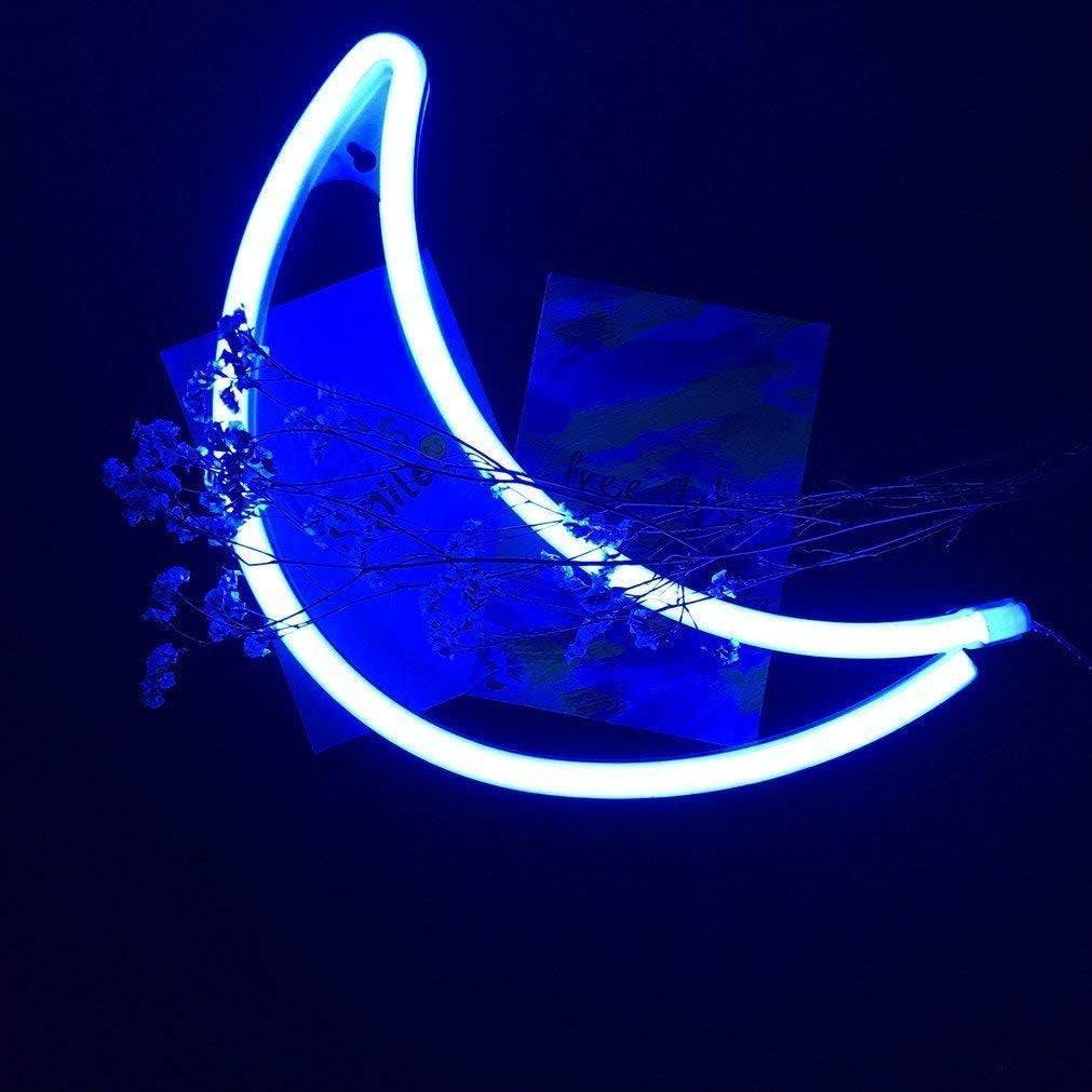 Blue Moon Neon Sign LED light for bedroom wall decoration