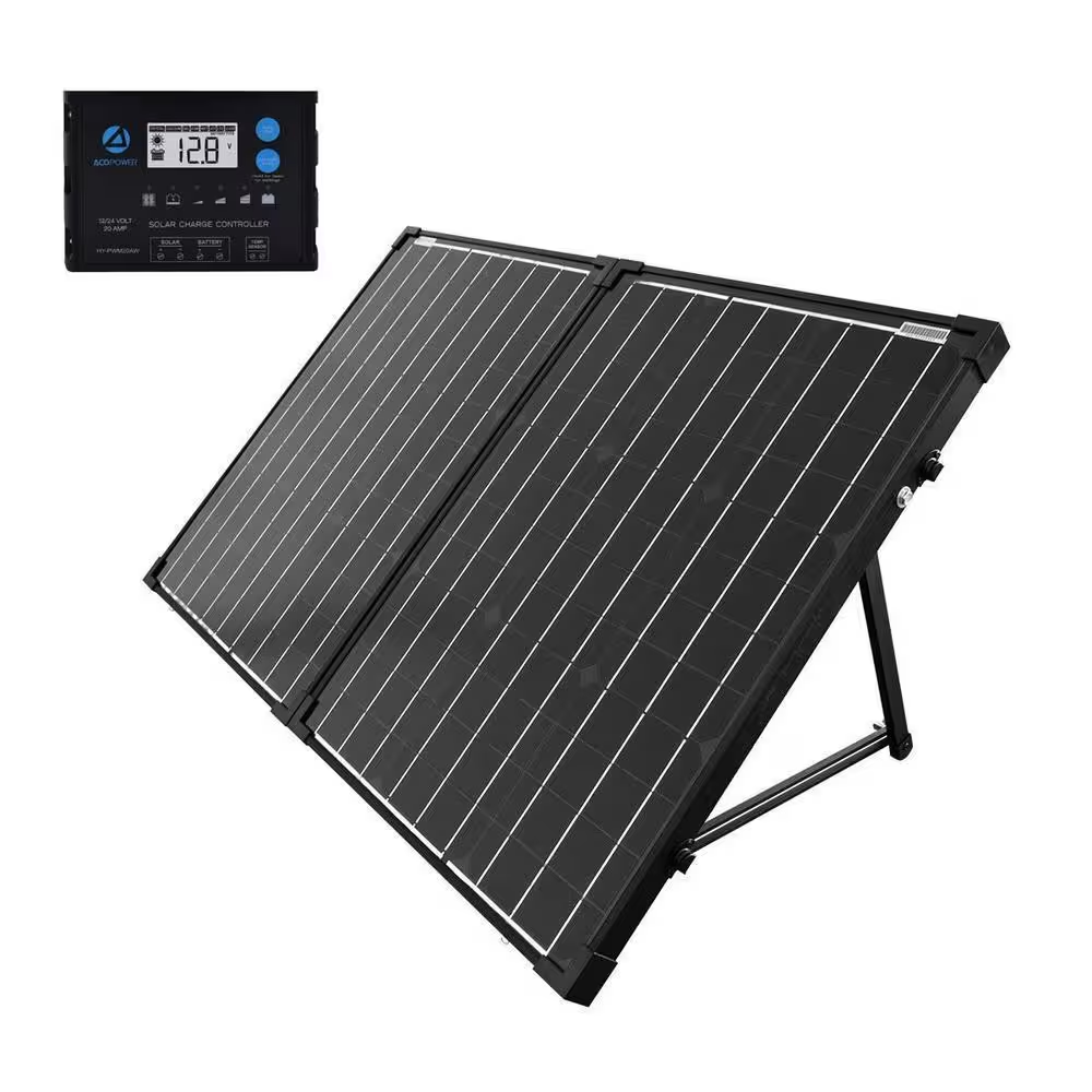 100-Watt Portable Briefcase Offgrid Solar Panel Kit with Proteusx 20-Amp Charge Controller