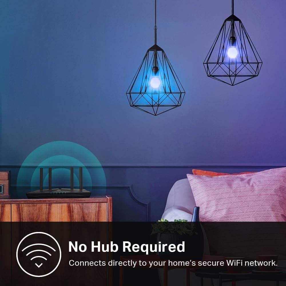 Kasa Smart Wifi Bulbs A19 9W – 16 Million Colors + Warm/Cool White, Alexa/Google