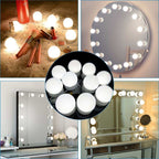 Make up mirror lights 10 LED bulbs dimmable vanity lamp Hollywood style with USB power supply