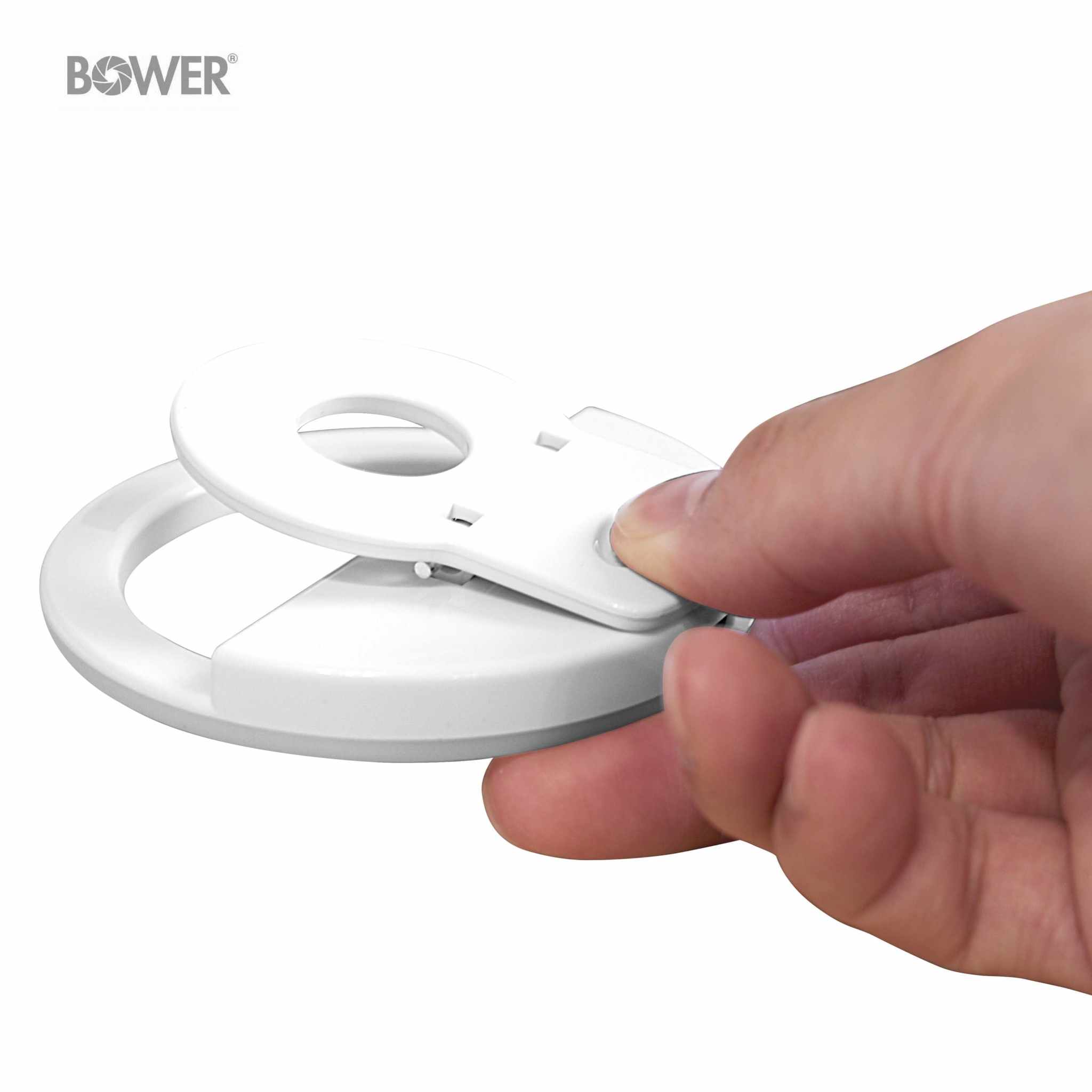 RGB Phone Clip LED Light for Selfies, Makeup Apply, and More; White