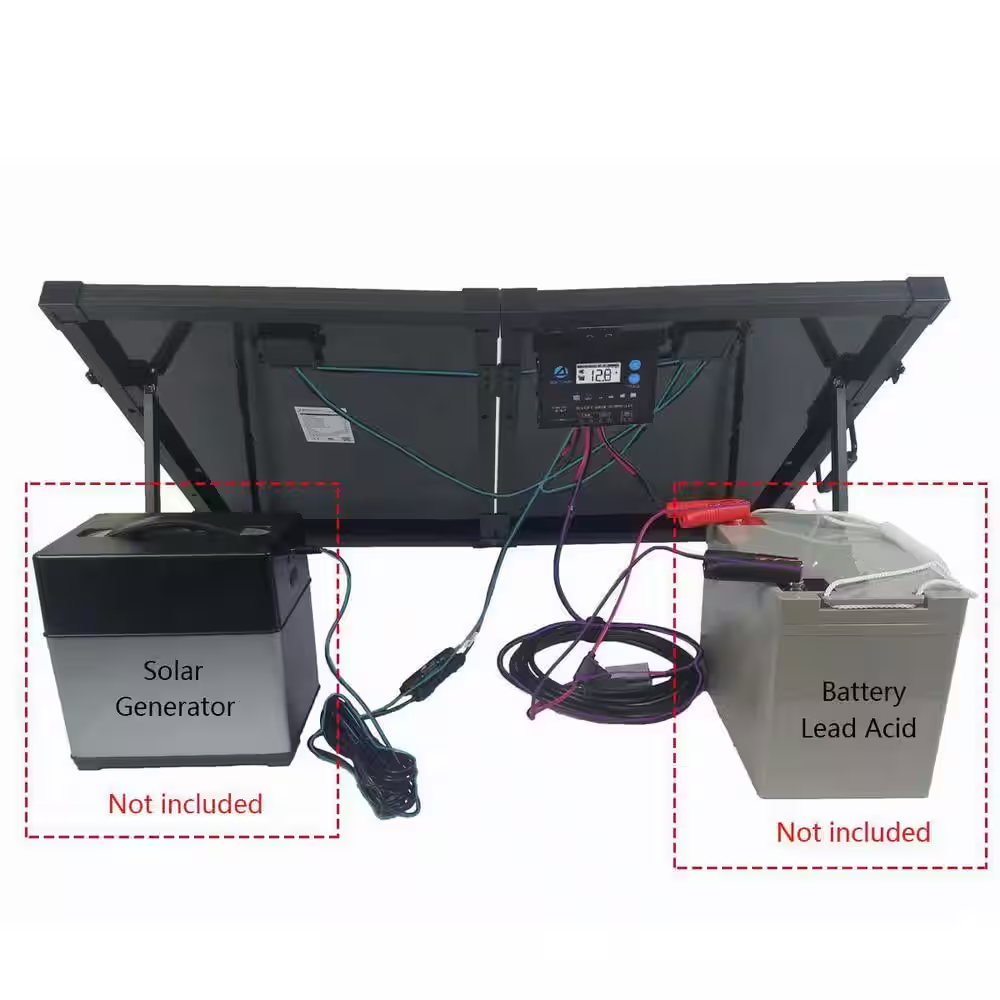 100-Watt Portable Briefcase Offgrid Solar Panel Kit with Proteusx 20-Amp Charge Controller