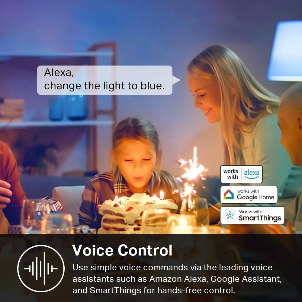 Kasa Smart Wifi Bulbs A19 9W – 16 Million Colors + Warm/Cool White, Alexa/Google