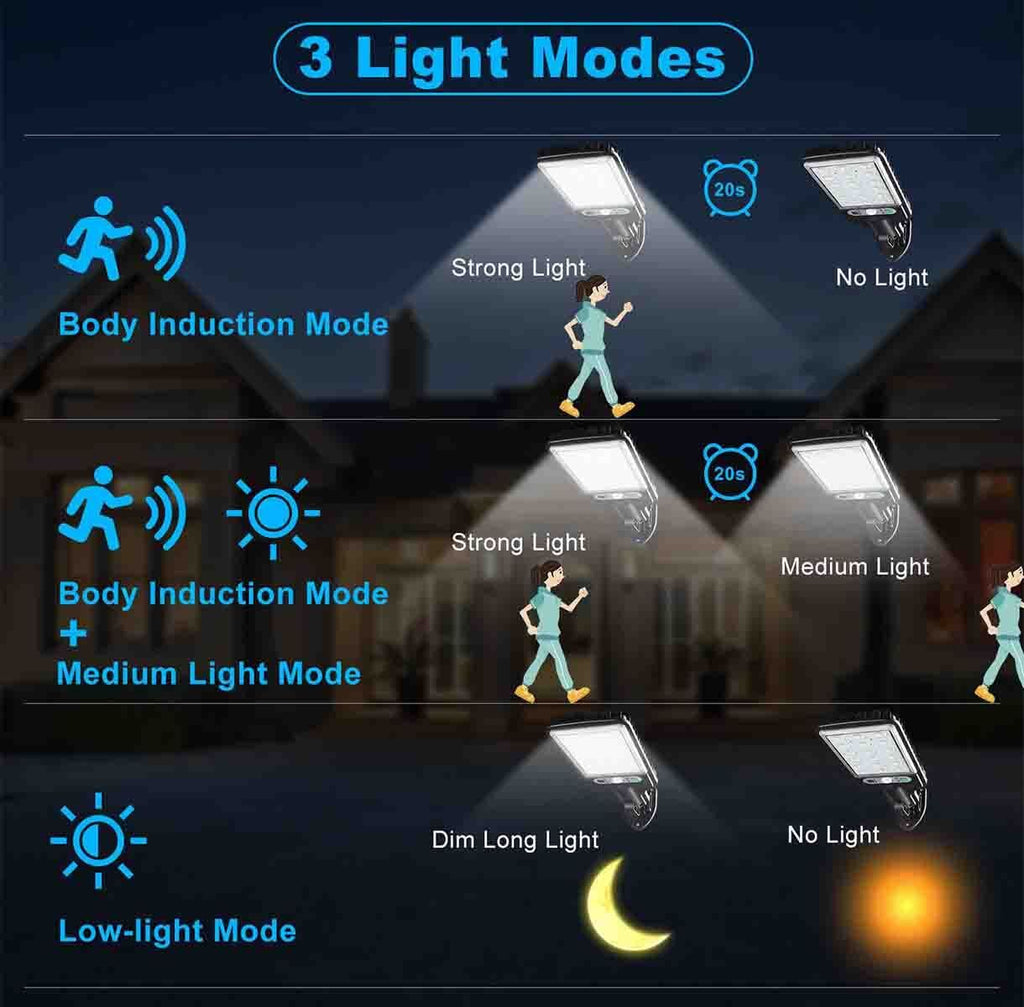 Outdoor LED solar pathway lights with motion sensor and waterproof design