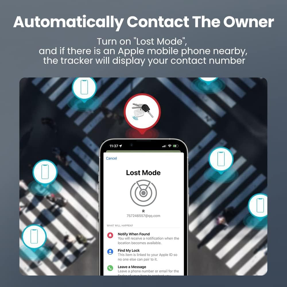 Bluetooth Tracker and Item Locator: Key Finder, Smart Tag Item Finder Works with Apple Find My(Only Ios Compatible),1 Year Replaceable Battery, Smart Tracker for Keys Bags Wallets Pet (White-3Pack)