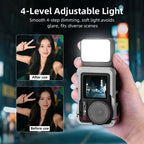 Magnetic Fill Light for Pocket 3, 8700K Action Camera Fill Light Attachment with 3 Color Modes Adjustable Brightness Fast Charging and IPX4 Waterproof for DJI Osmo Action 5 Pro/4