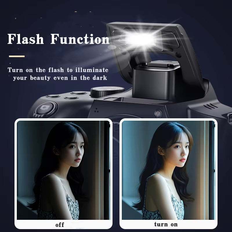12X Optical Zoom Cameras for Photography Auto Focus 4K 72MP Digital Video Vlog Camera Wifi Livestream Camcorder 270°Flip Screen
