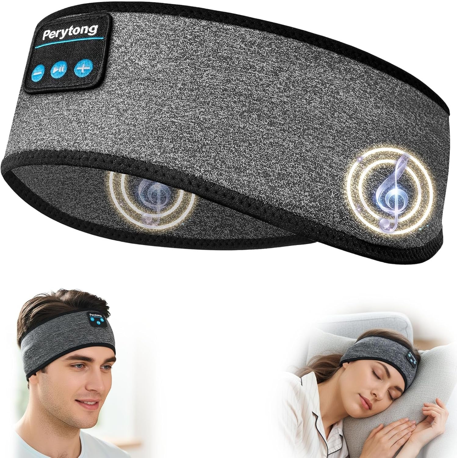 Sleep Headphones Wireless, Bluetooth Sports Headband Headphones with Ultra-Thin HD Stereo Speakers Perfect for Sleeping,Workout,Jogging,Yoga,Insomnia, Air Travel, Meditation (Purple)