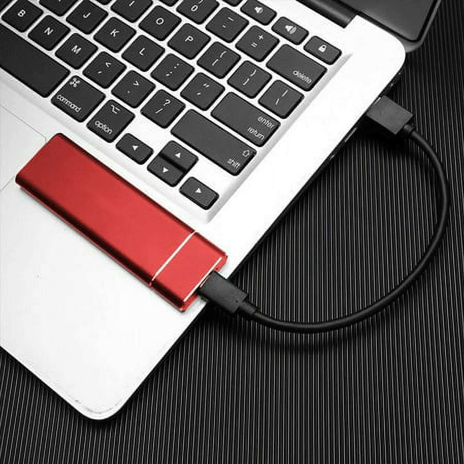 Portable SSD external hard drive with metal shell, slim design, compatible with PC, Mac, and gaming devices for fast data transfer and large storage