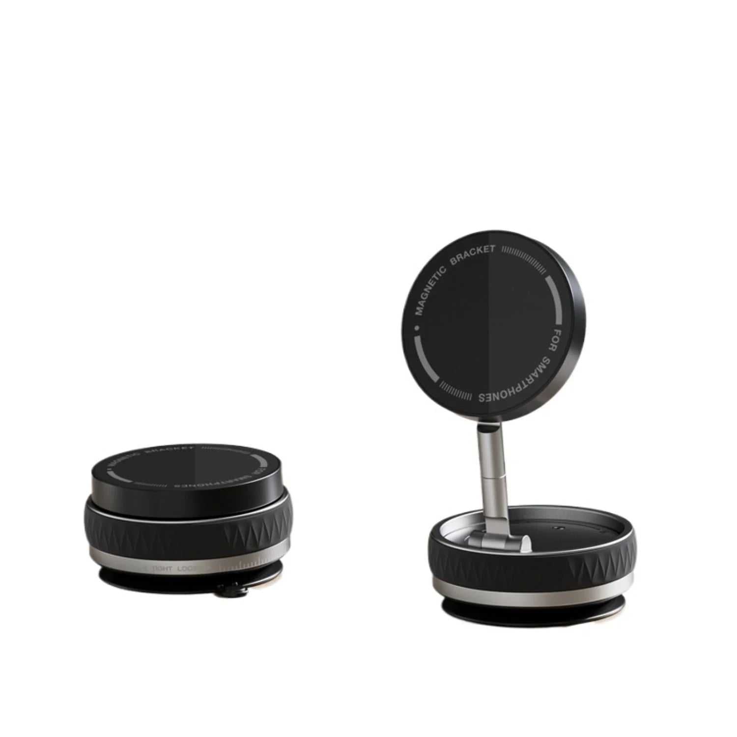 Magnetic Phone Holder, Upgraded Aluminum Alloy, 360 ° Rotatable and Foldable Design, with Vacuum Suction Cup - Perfect for Car Dashboard, Bathroom Tiles, and Glass Surfaces