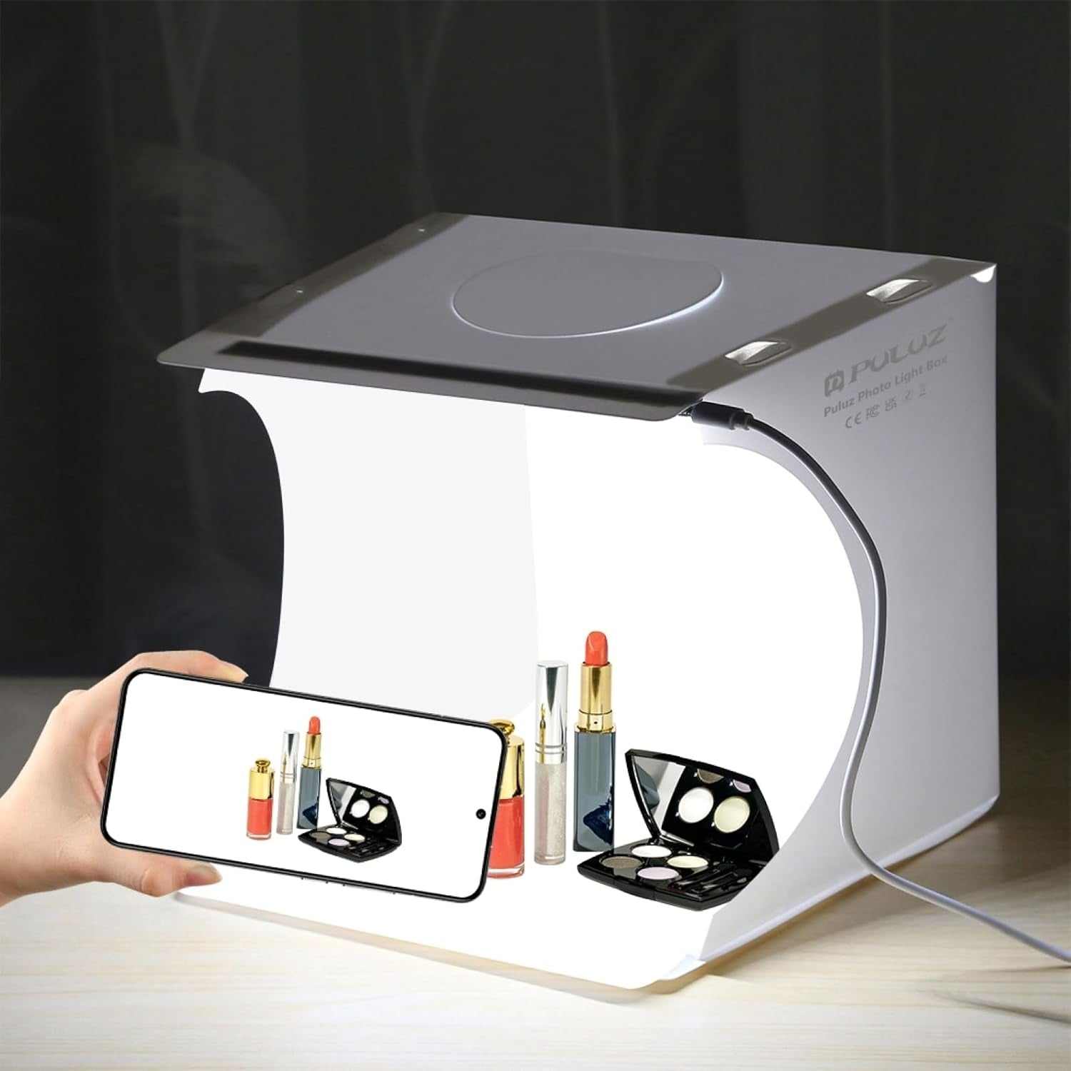 9-inch Mini Light Box with 20 LED lights for portable photography studio