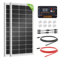 Power Your Adventures: 200W 12V/24V Solar Panel Kit with Monocrystalline Panels and 30A Charge Controller