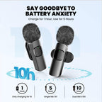 Wireless Lavalier Microphone with Magnetic Clip, Mini Mic for Iphone...