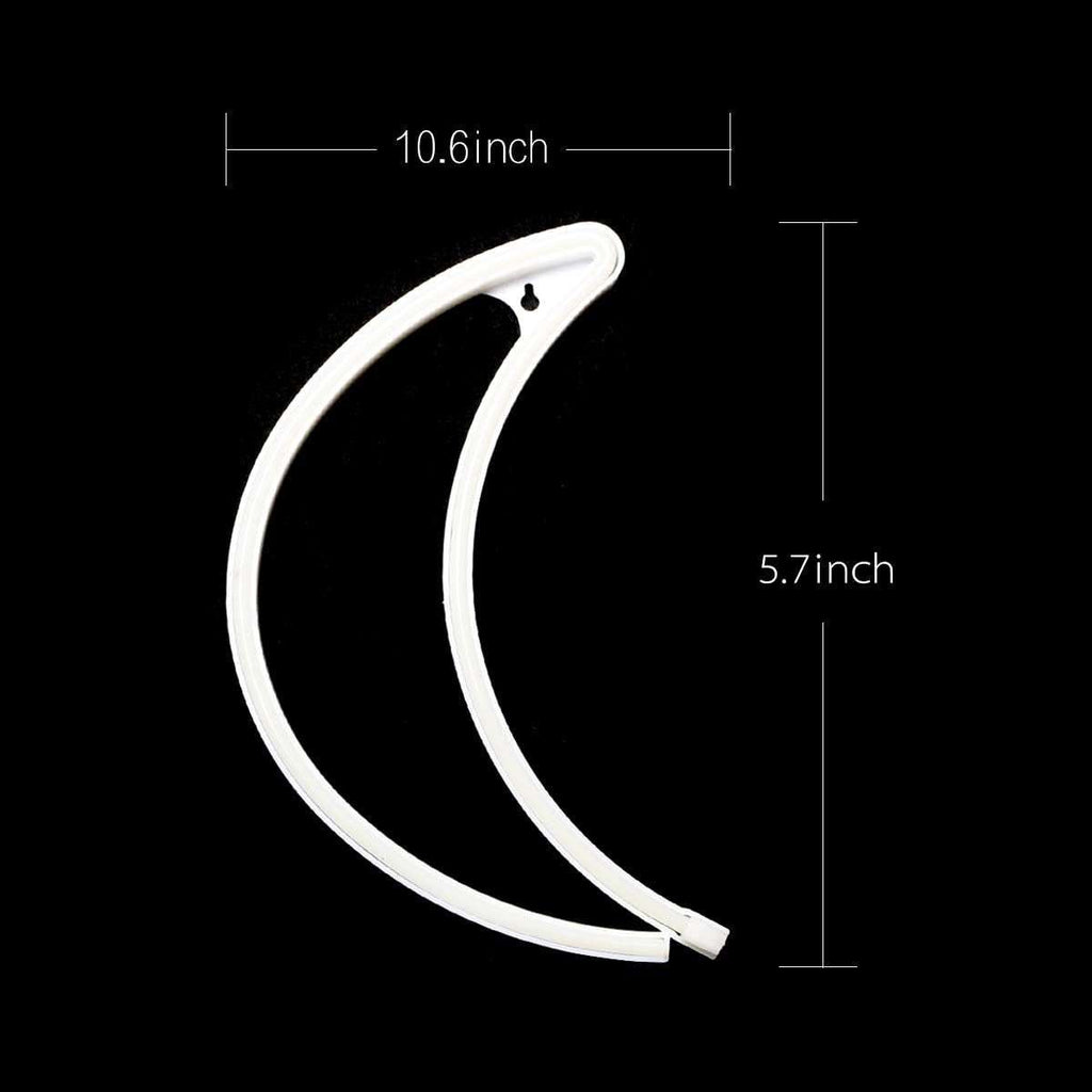 Moon Neon Sign-Neon Signs for Bedroom│Usb or Battery Neon Light for Wall│Led Neon Light as Neon Wall Signs for Girls │Moon Neon Light for Christmas Party Wedding Kids Living Room, Blue