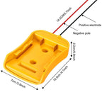 Power Connector DIY Battery Adapter Holder Dock for Dewalt 18V/20V Max Battery with 12 AWG wires and durable ABS plastic casing