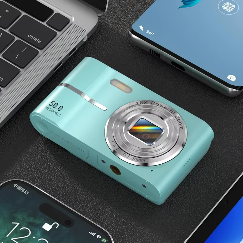 4K Digital Camera 50MP 16X Student Camera Outdoor Anti-Shake Digital Video Camera Flash Video Recorder Small Video Camera