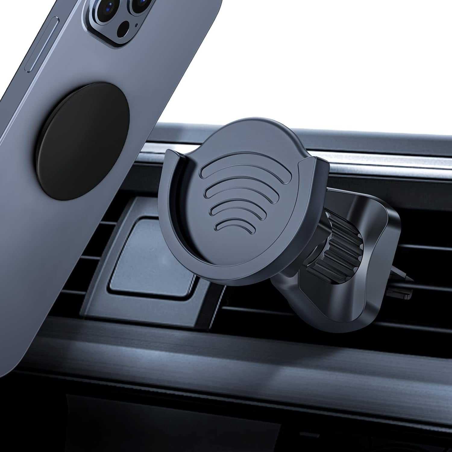 Air Vent Phone Mount for Socket Grips, [Upgraded Clip] Universal Car Phone Holder Cradle for Swappable Collapsible Grip with Adjustable 360°Rotation Compatible with Iphone & Samgsung Galaxy