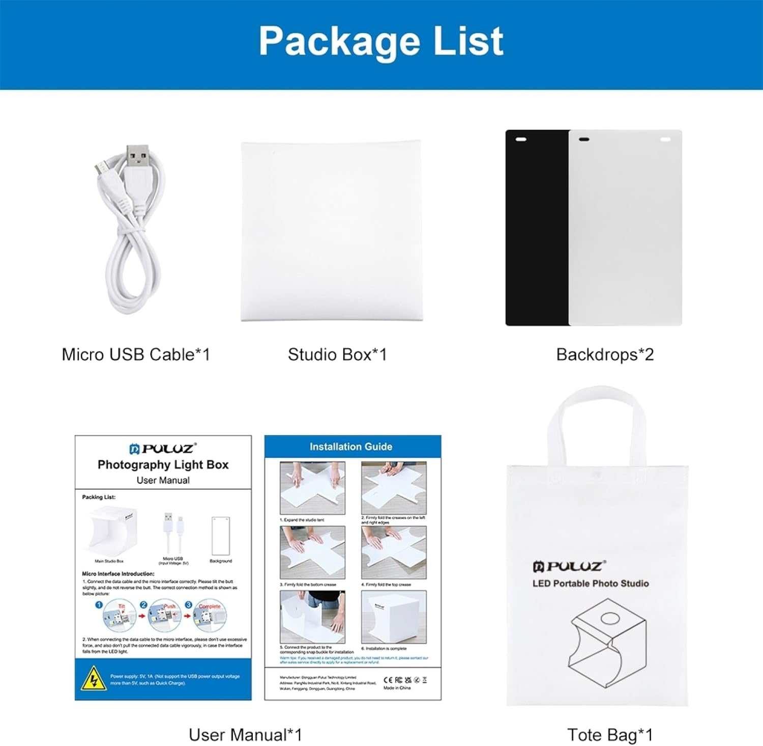 9-inch portable mini light box with 20 LED lights for tabletop photography studio setup