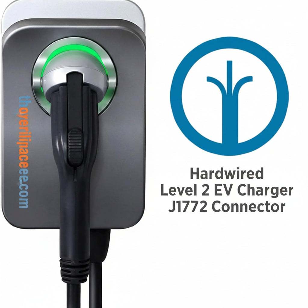 Homeflex Level 2 EV Charger J1772 - Fast Smart Battery Power Charging at Home for Electric Automobile Vehicles - Hardwired for Electric Car