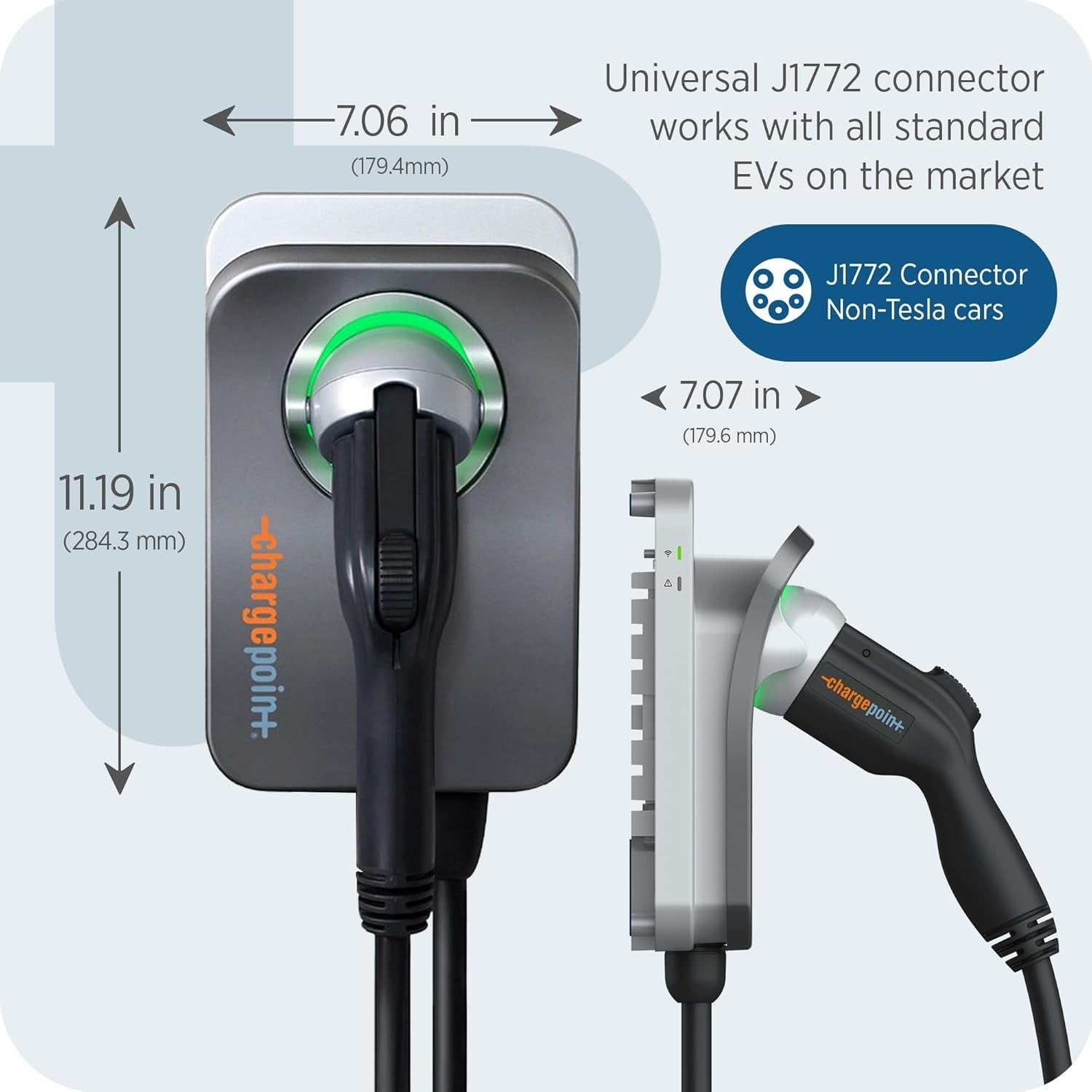 Homeflex Level 2 EV Charger J1772 - Fast Smart Battery Power Charging at Home for Electric Automobile Vehicles - Hardwired for Electric Car