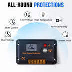 Power Your Adventures: 200W 12V/24V Solar Panel Kit with Monocrystalline Panels and 30A Charge Controller