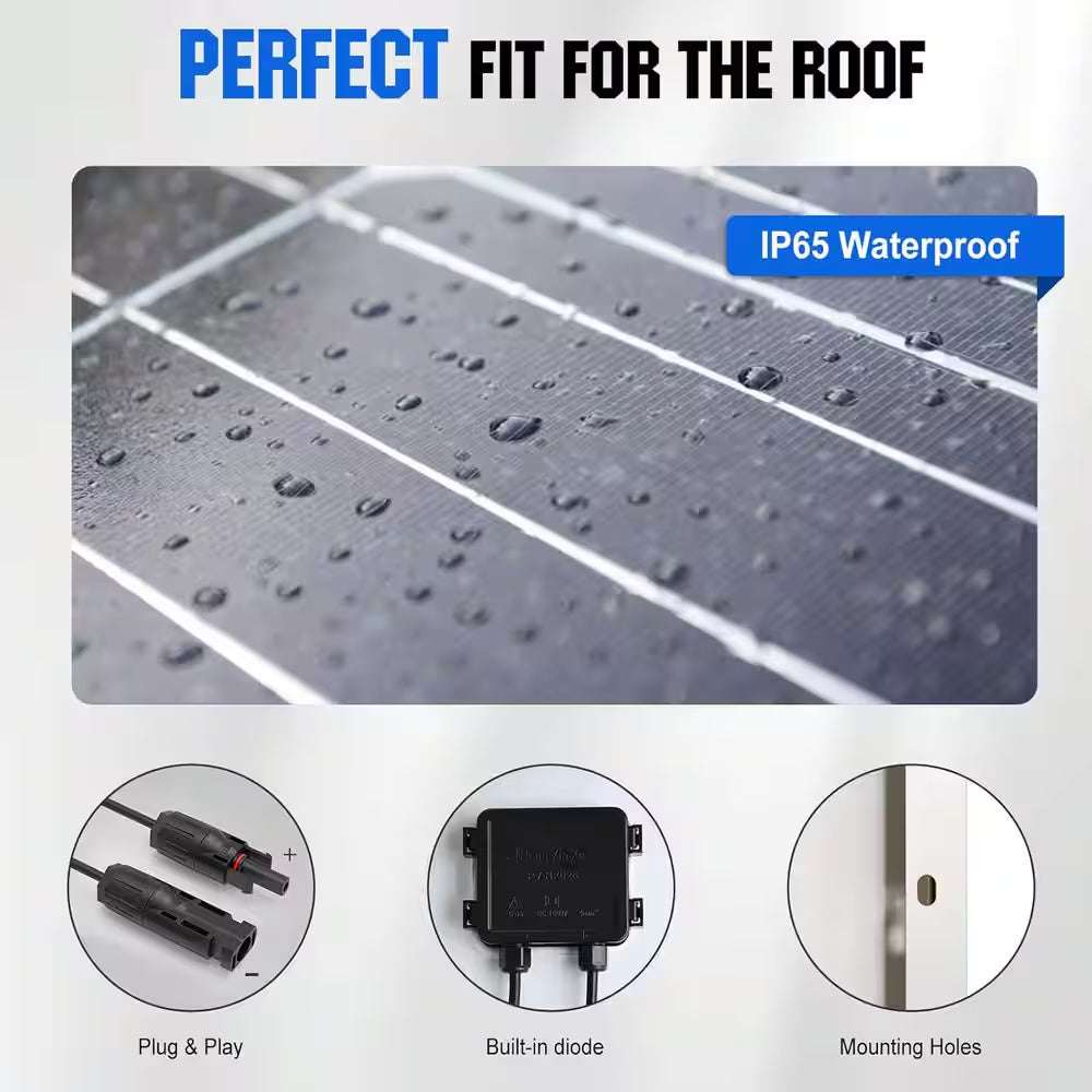 Power Your Adventures: 200W 12V/24V Solar Panel Kit with Monocrystalline Panels and 30A Charge Controller