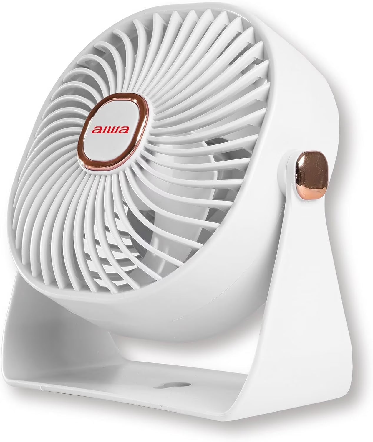 4" Desk Fan, USB-C Rechargeable Mini Fan with 3 Speeds and 270-Degree Rotation, White