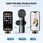 Wireless Lavalier Microphone with Magnetic Clip, Mini Mic for Iphone...