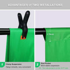 12 X 10 FT Large Green Screen Backdrop for Photography Green Screen Background