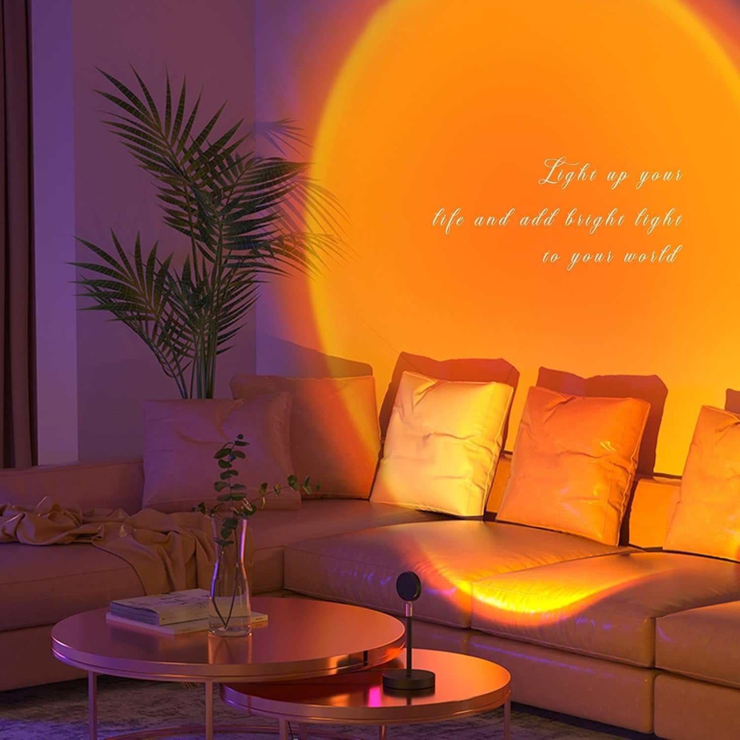 Sunset Lamp, Sunset Light Projection Lamp Led, Romantic Visual Led Light,180 Degree Rotation Sunset Light USB Sunset Glow Light Warm Romantic Visual Night Decorative Lights for Photo Blog
