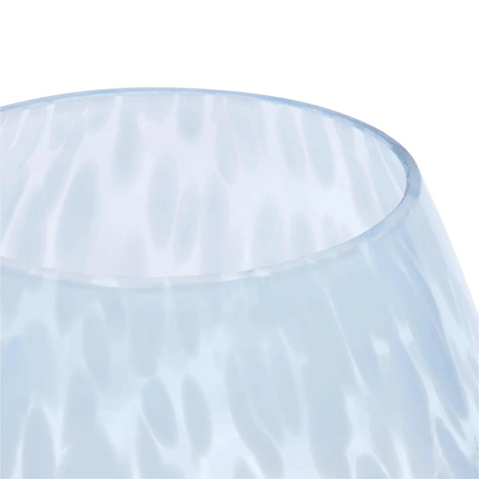 8" Blue Tortoise Glass Battery-Powered Mushroom Table Lamp