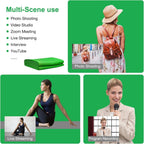 12 X 10 FT Large Green Screen Backdrop for Photography Green Screen Background