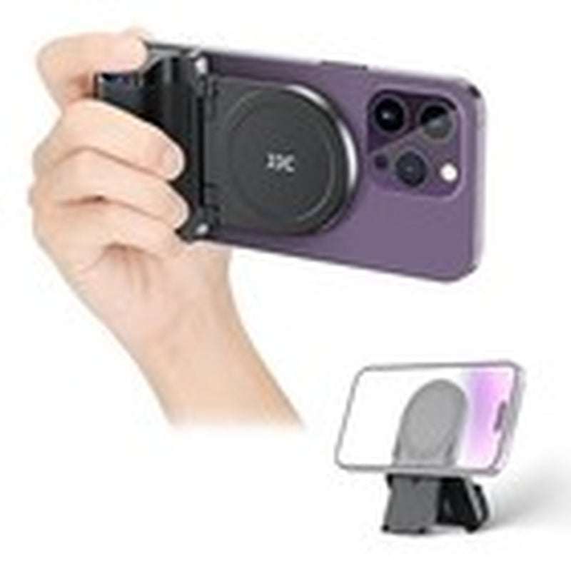 Magnetic Phone Camera Grip Handle with Wireless Shutter Remote, Magsafe Black