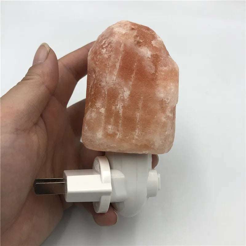 Himalayan Salt Lamp Natural Crystal Hand Carved Night Light Home Decor Air Purifying with Plug Release Negative Ions Warm White