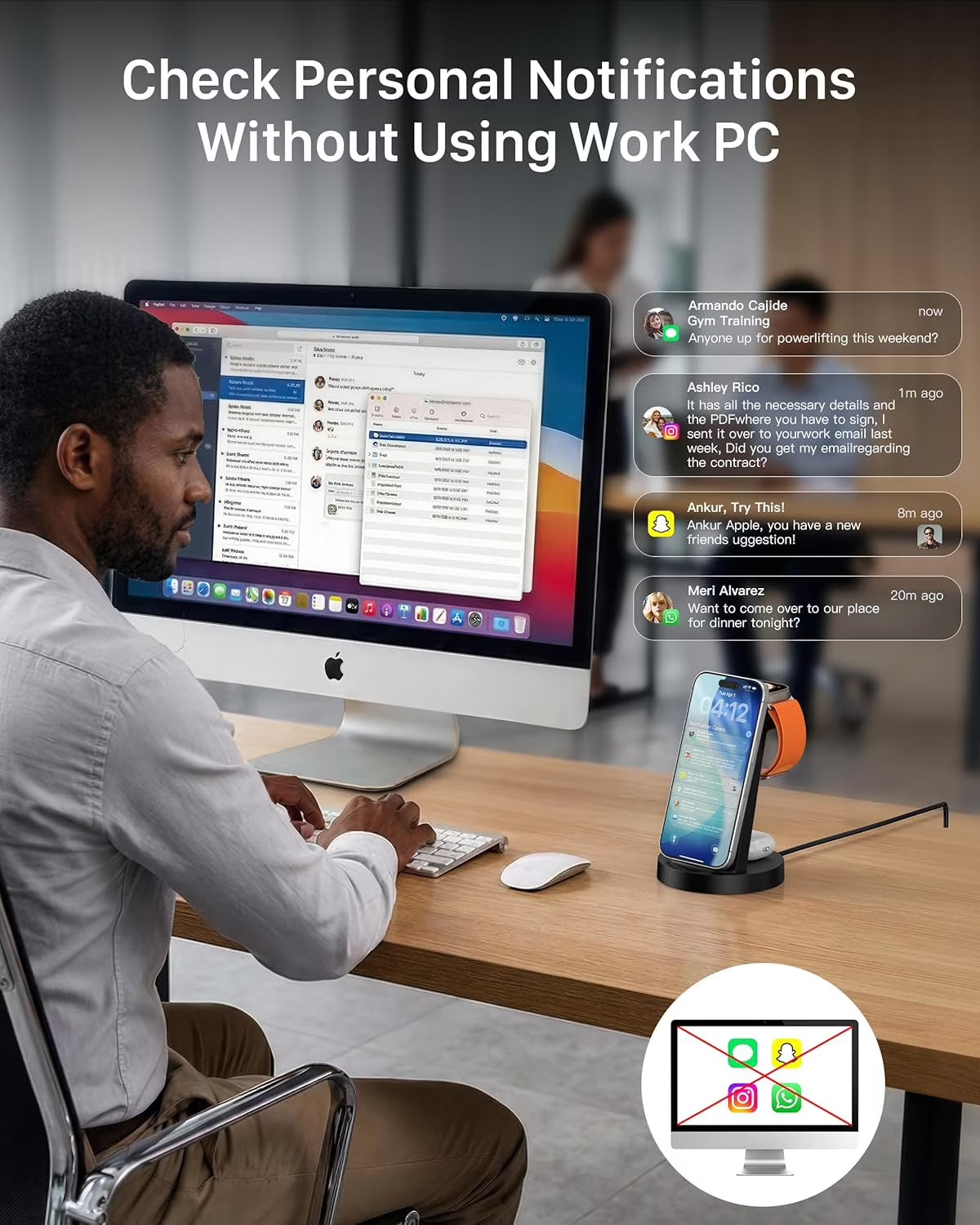 18W Wireless Charger -  3 in 1 Charging Station Compatible with Iphone 17 16E 16 15 14 13 12 11 X Pro Max - Fast Charging Dock Compatible for Apple Watch & Airpods 4 3 Pro