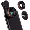 2 in 1 professional phone camera lens kit clip on for iPhone and Samsung smartphone with wide angle and macro lenses