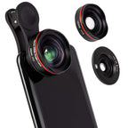 2 in 1 professional phone camera lens kit clip on for iPhone and Samsung smartphone with wide angle and macro lenses