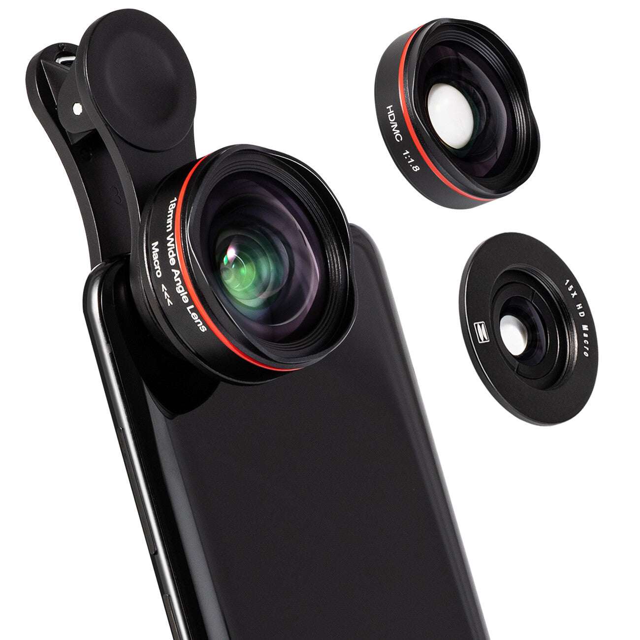 2 in 1 Professional Phone Camera Lens Kit Clip on for Iphone SAMSUNG Smartphone