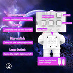 Astronaut Galaxy Projector Star Led Night Light for Bedroom Ceiling Kids Space Light