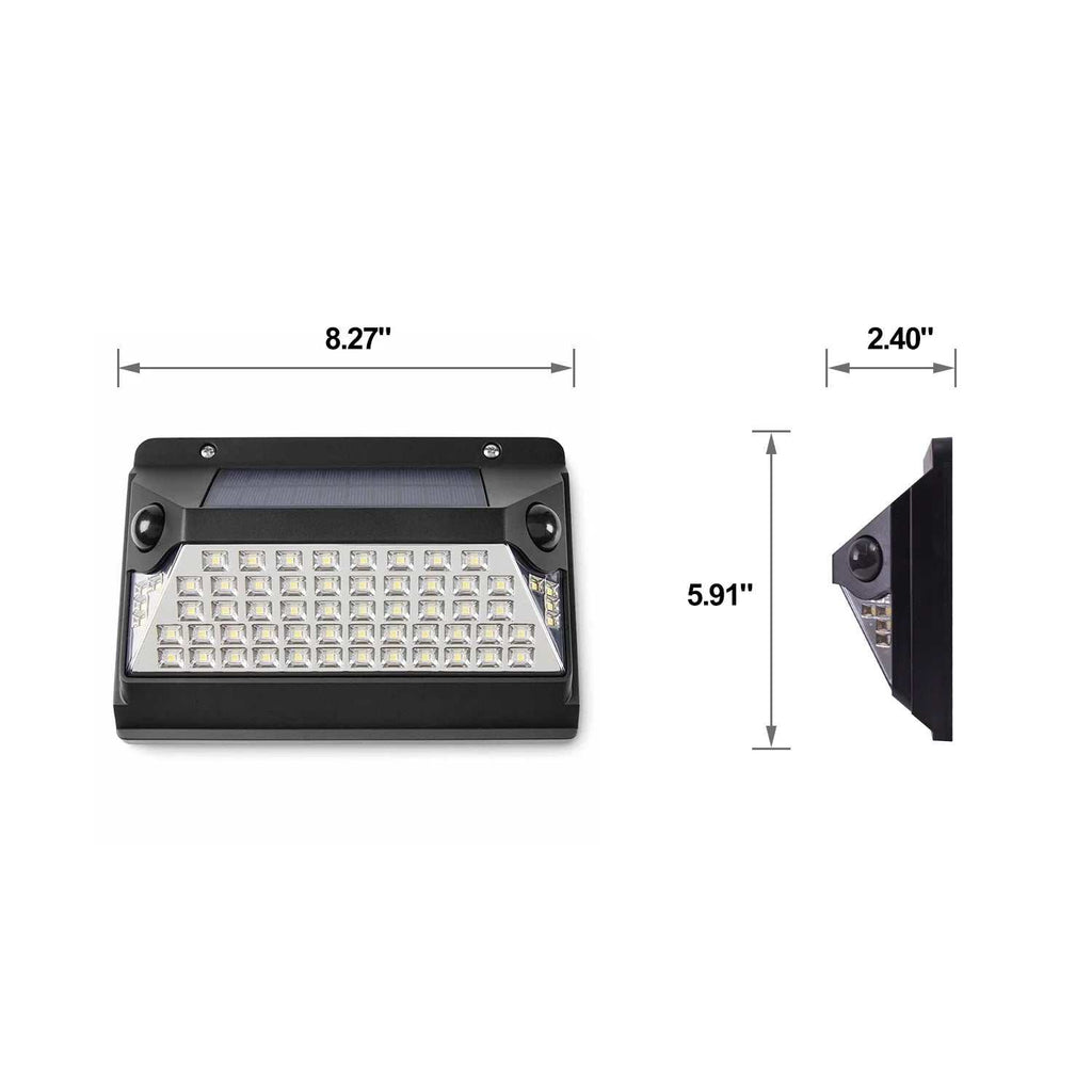1000 Lumen Motion Sensor Flood Light, 2.34 X 8.19 X 5.85", Solar and Battery Powered