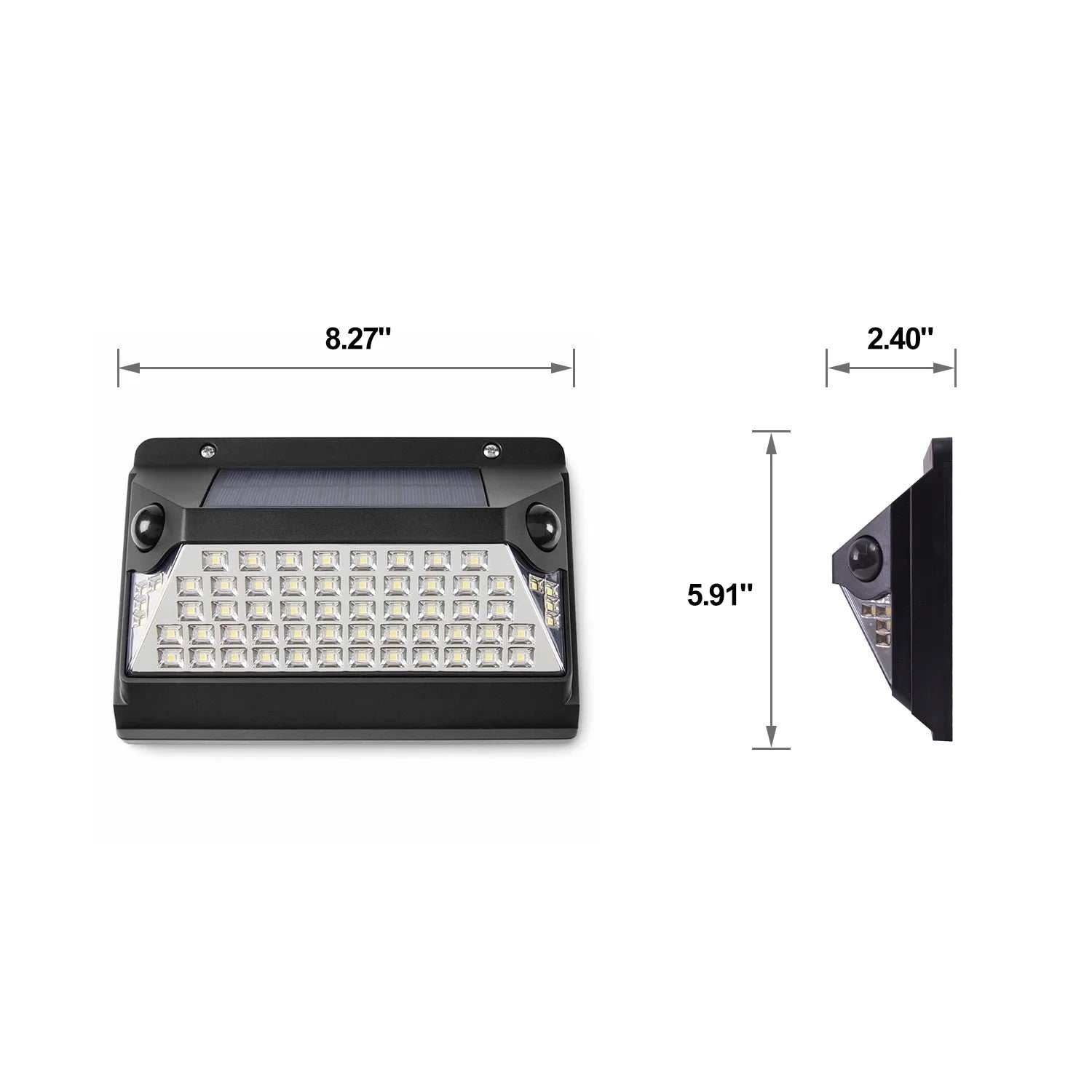 1000 Lumen Motion Sensor Flood Light, 2.34 X 8.19 X 5.85", Solar and Battery Powered
