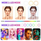 12" Dimmable LED Selfie Ring Light Kit with 110Cm Tripod and Phone Holders - Perfect for Weddings, Parties, Photography