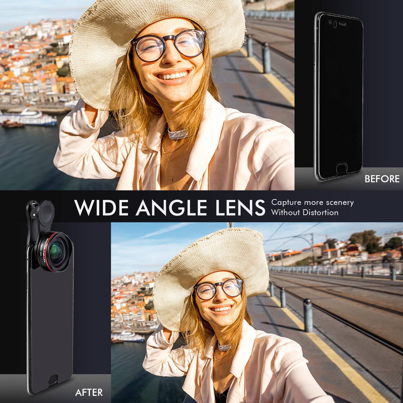 2 in 1 Professional Phone Camera Lens Kit Clip on for Iphone SAMSUNG Smartphone