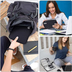 Gray LAVA waterproof travel cord organizer bag with multiple pockets and elastic loops for cables and gadgets