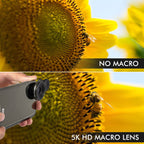 Professional 5K HD Phone Camera Photo Lens 20X Macro Lens Clip on Phone Kit Clip