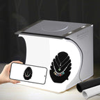 9-inch portable mini light box with 20 LED lights for tabletop photography studio