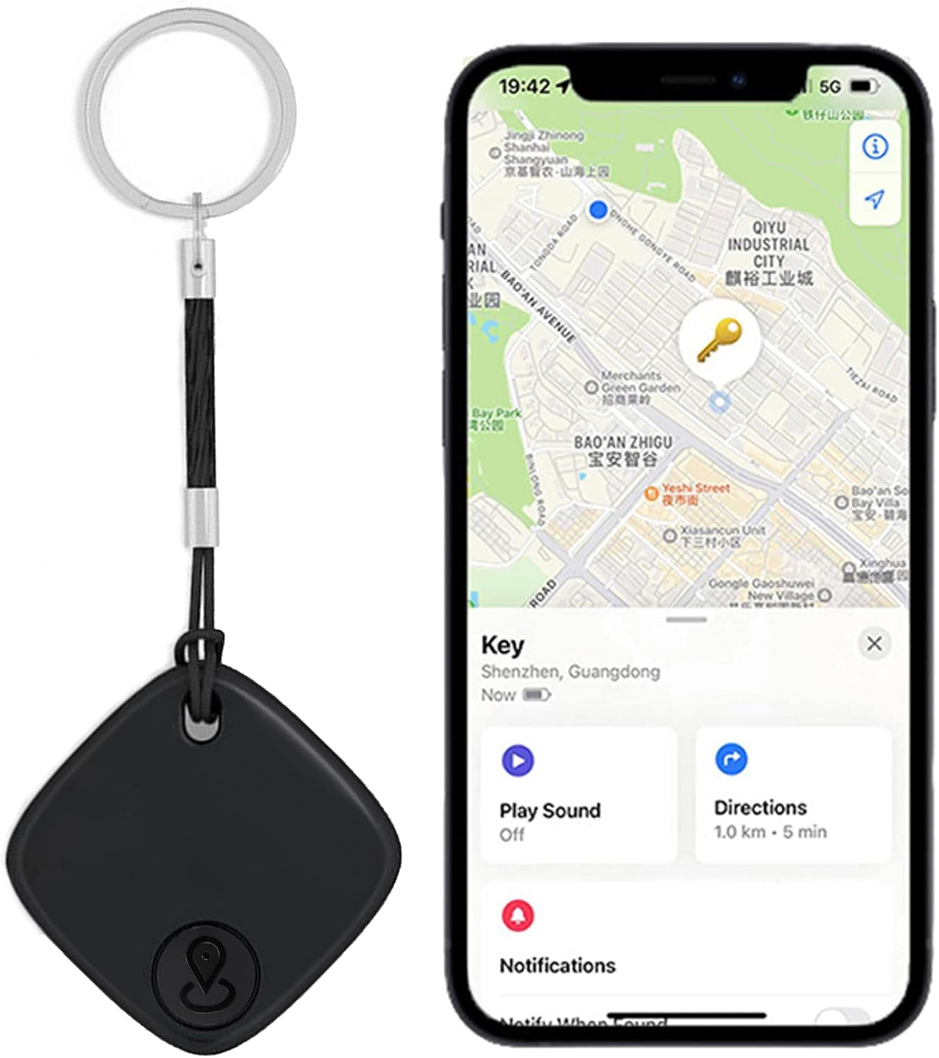 Bluetooth Tracker and Item Locator: Key Finder, Smart Tag Item Finder Works with Apple Find My(Only Ios Compatible),1 Year Replaceable Battery, Smart Tracker for Keys Bags Wallets Pet (White-3Pack)