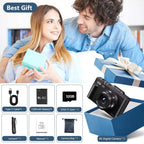 4K Compact Digital Photography Camera, 18X Digital Zoom, Vintage Vlog Video Recorder for Youtube, 180° Flip Screen, Wifi Webcam